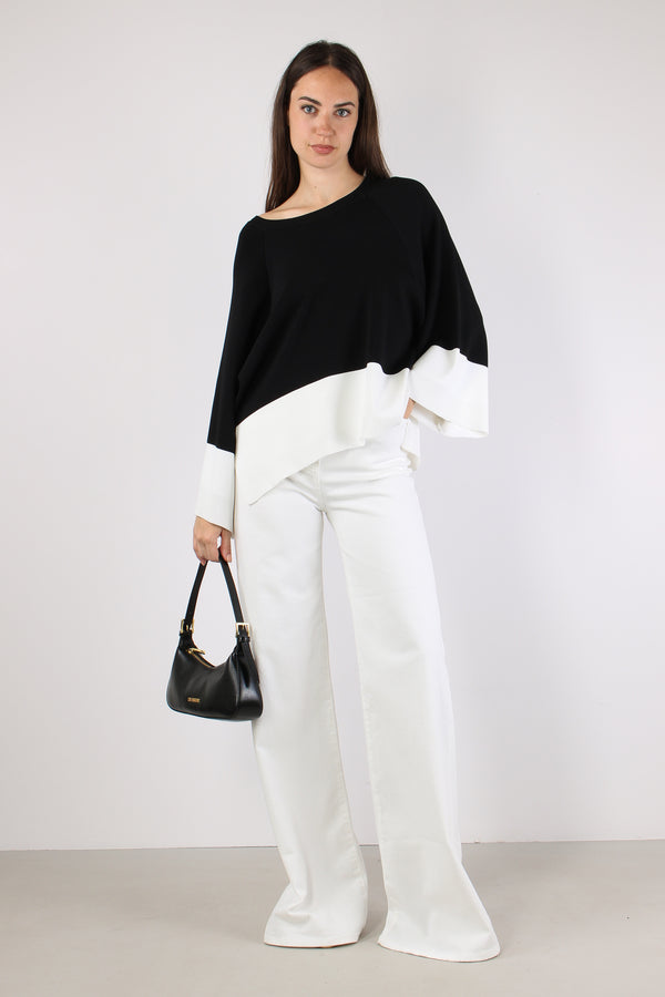 Maglia Bicolor Nero/ecru