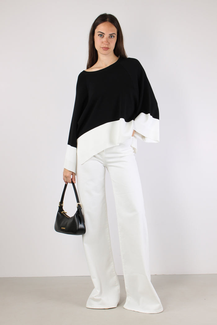 Maglia Bicolor Nero/ecru