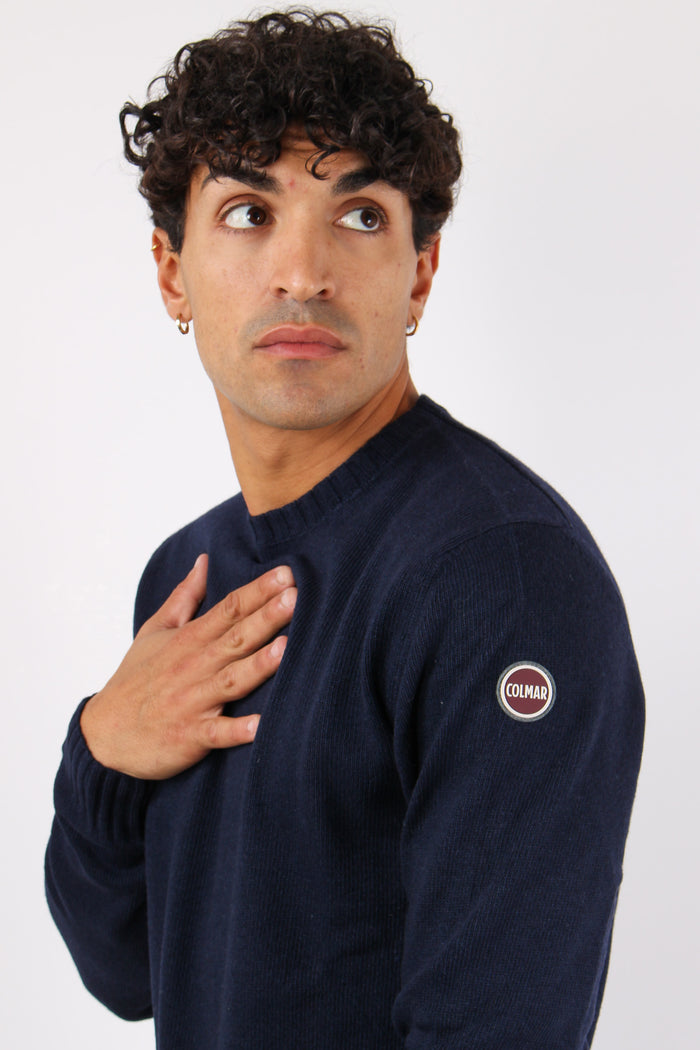 Pullover Basico Logo Navy-8