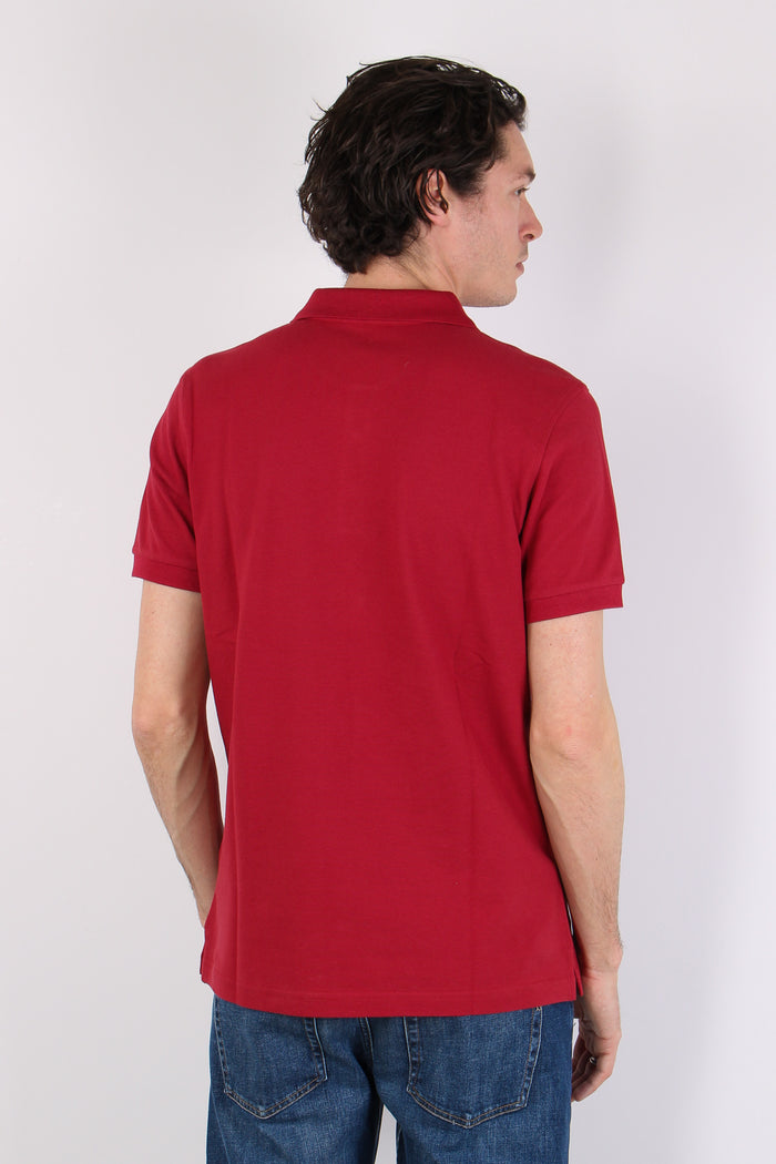 Polo Colletto Contrasto Rosso-4