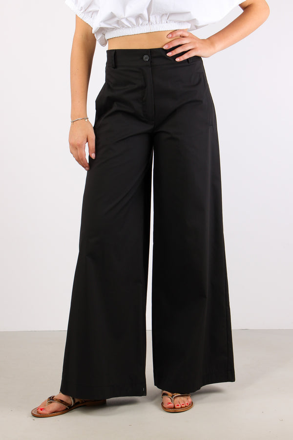Pantalone Cotone Elastico Diet Nero-2