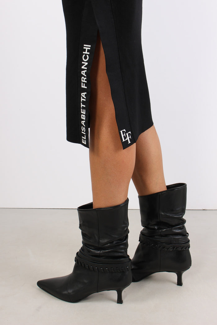 Abito Maglia Logo Nero/milk-8