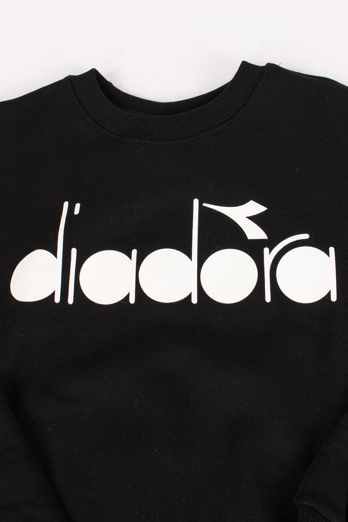 Felpa Girocollo Logo Nero-3