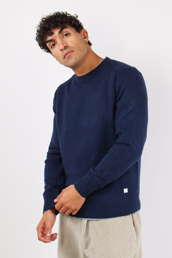 Girocollo Misto Lana Cobalto-2