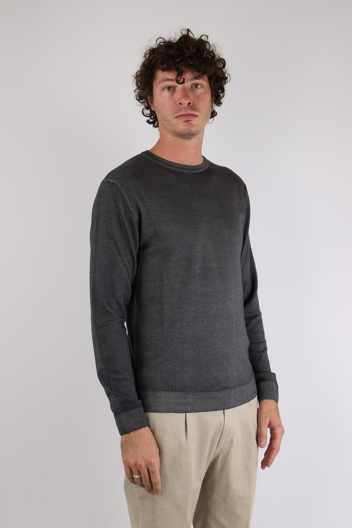 Maglia Girocollo Vintage Lana Merinos Antracite-6