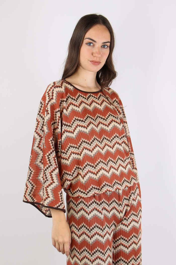 Maglia Over Stampa Missoni Ruggine-8