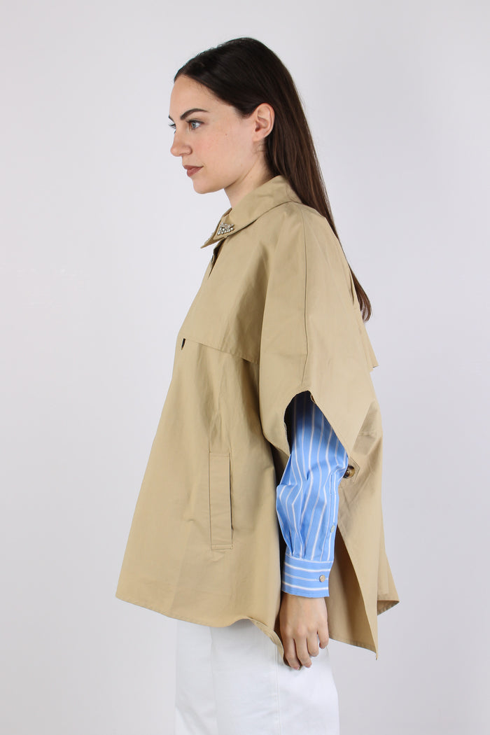 Poncho Trench Sabbia-4