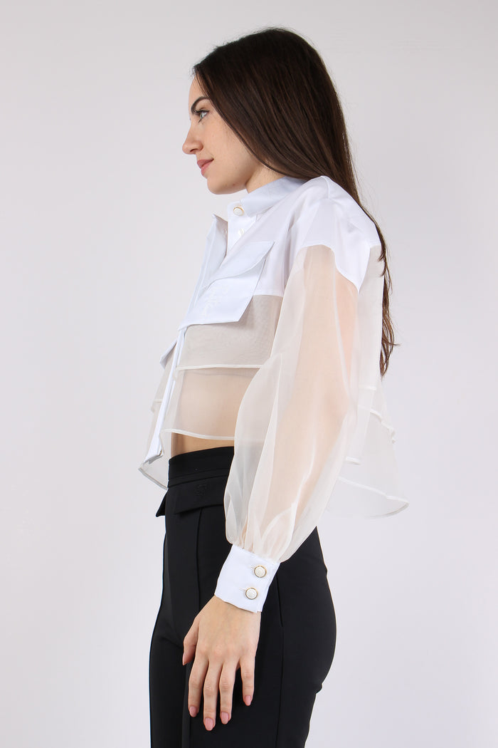 Camicia Organza Polsini Avorio-7