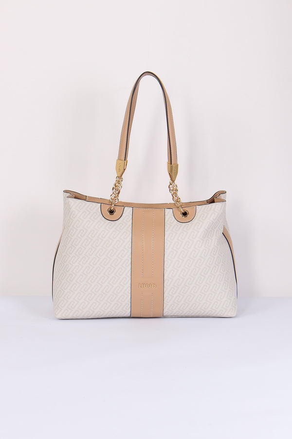 Shopping 2 Manici Logo Allover Naturale