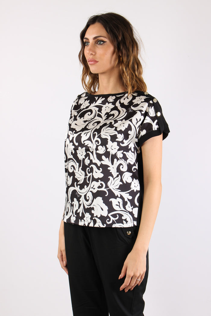T-shirt Inserto Fantasia Nero/arabo-3