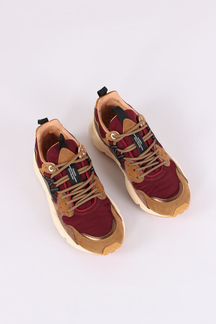 Sneakers Yamano  Suede Laminated Bordeaux/bronze-2