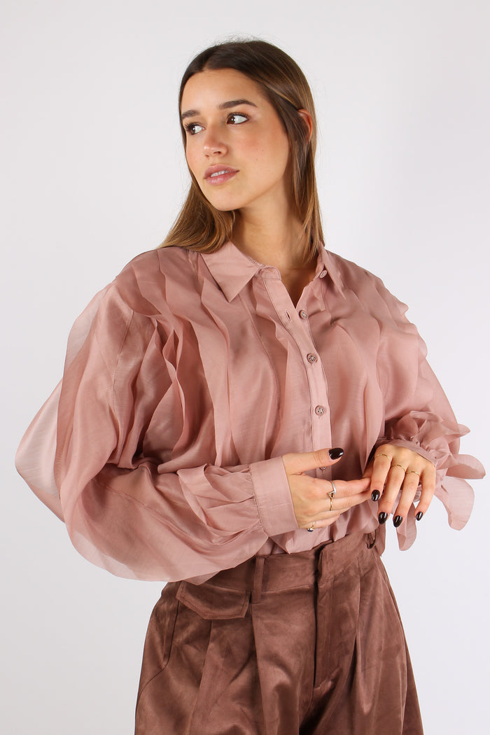 Camicia Collo Petali Cipria-6