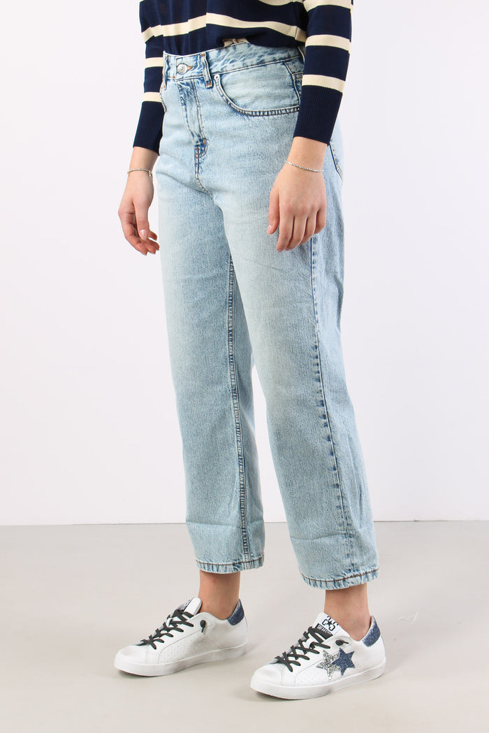 Denim Regular Risvolto Marmori Denim Chiaro-5