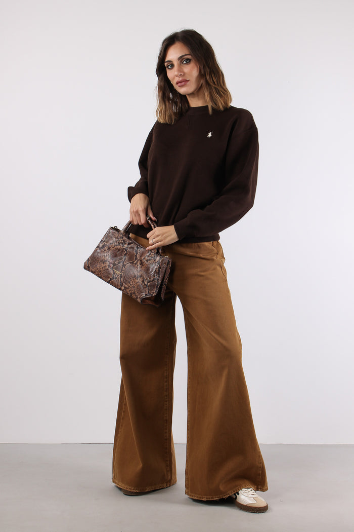 Felpa Logo Pile Circuit Brown-5