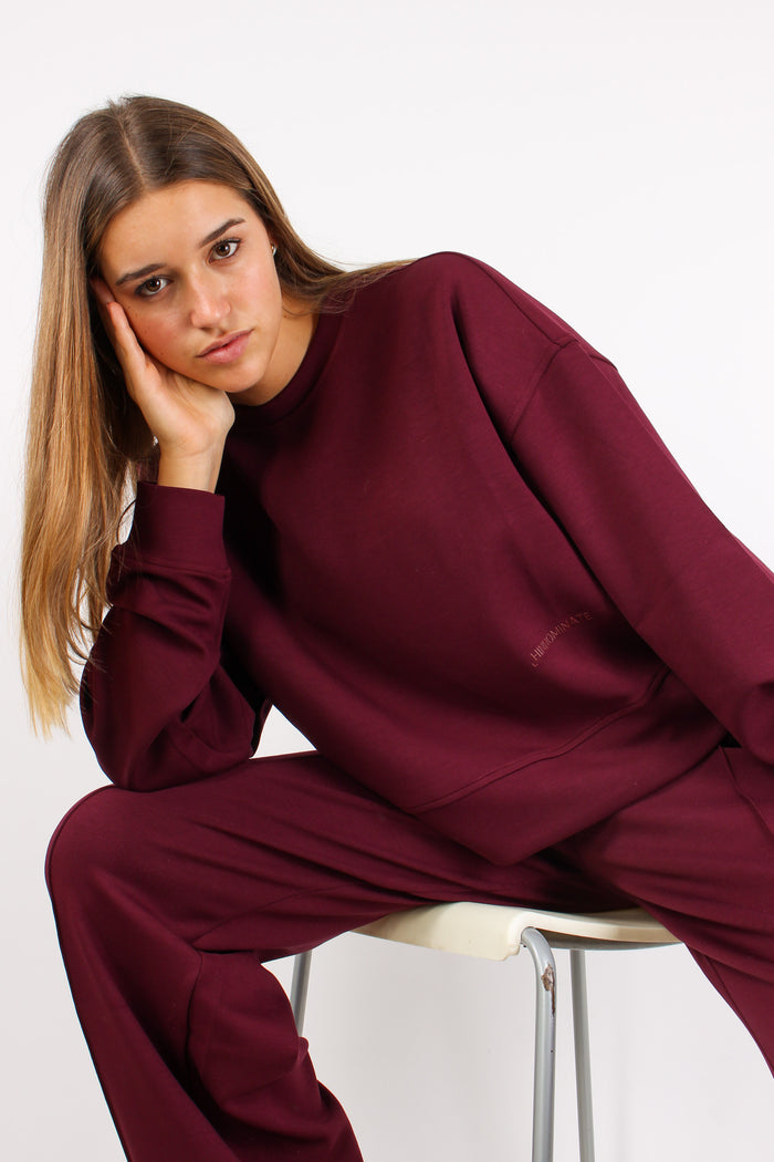 Felpa Regular Modal Bordeaux-4