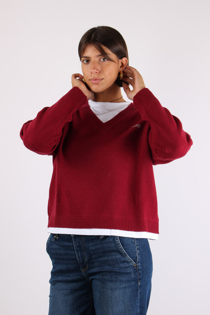 Maglia T-shirt Sovrapposta Light Scarlet-7