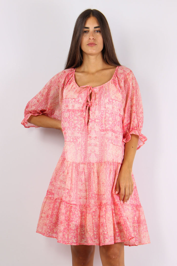 Abito Fantasia Bandana Fucsia-2