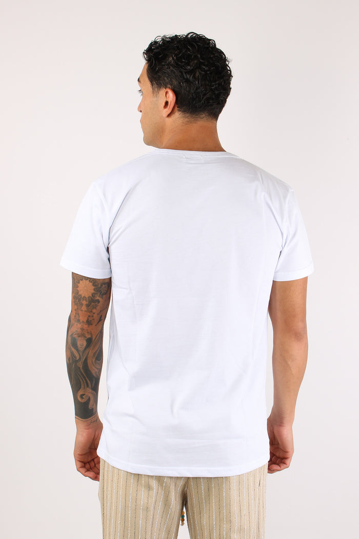 T-shirt Regular Logo Bianco-4