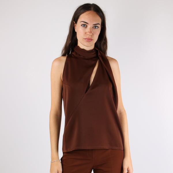 Blusa Smanicata Sottogiacca Brown-2