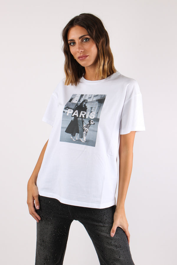 T-shirt Stampa Paris Bianco/paris-2