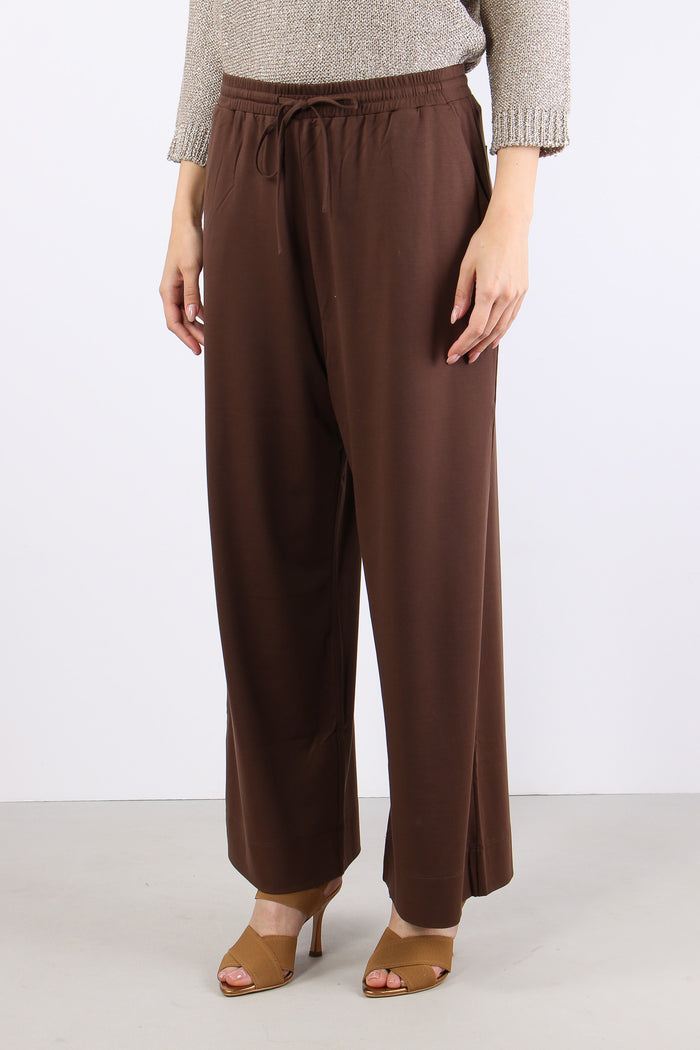 Modico Pantalone Cropped Punto Cioccolato-3