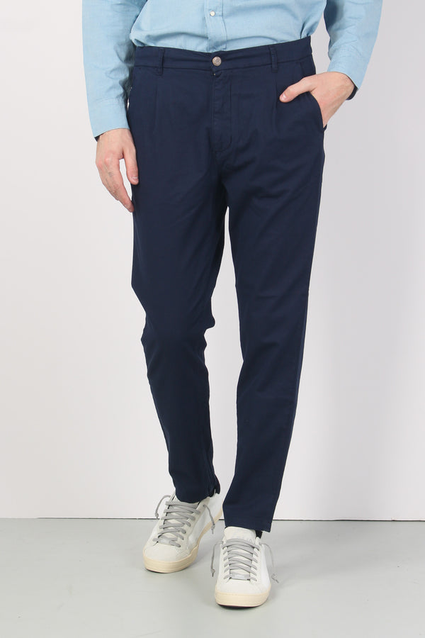 Pantalone Chino Pence Blu-2