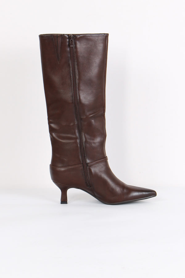 Stivale Alto Fibia Brown