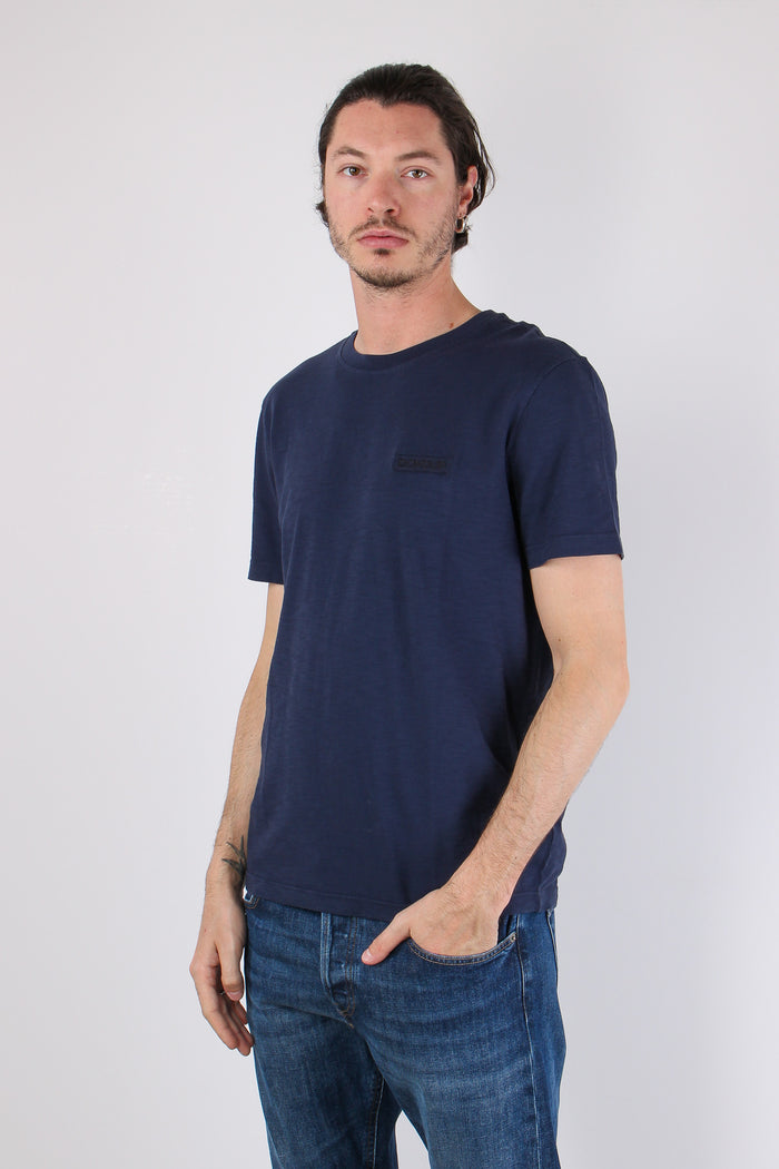 T-shirt Cotone Fiammato Logo Patch Universo-5