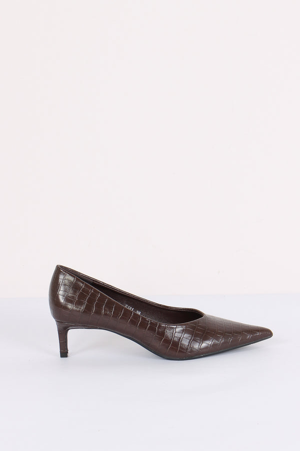 Decollete Stampa Cocco Brown
