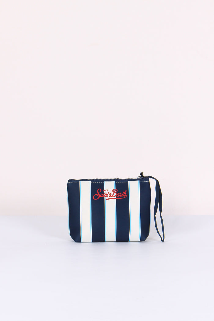 Aline Pochette Righe Blu/bianco-3
