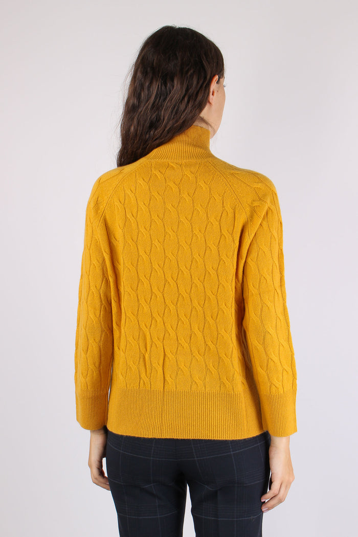 Mlsgattoni Maglia Collo Alto Trecce Oro-4