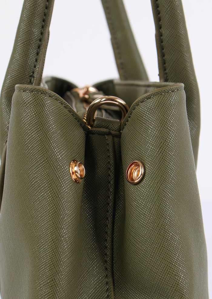 Shopping Saffiano Maxi Logo Verde Bosco-6