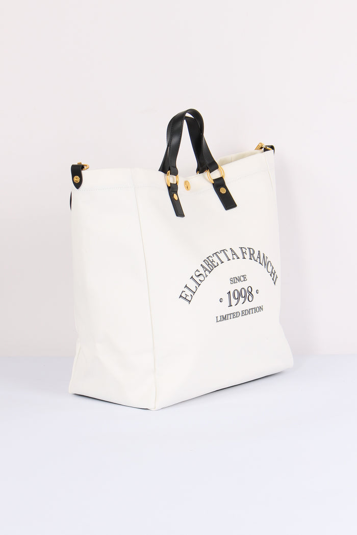 Borsa Mare Logo Avorio/nero-6