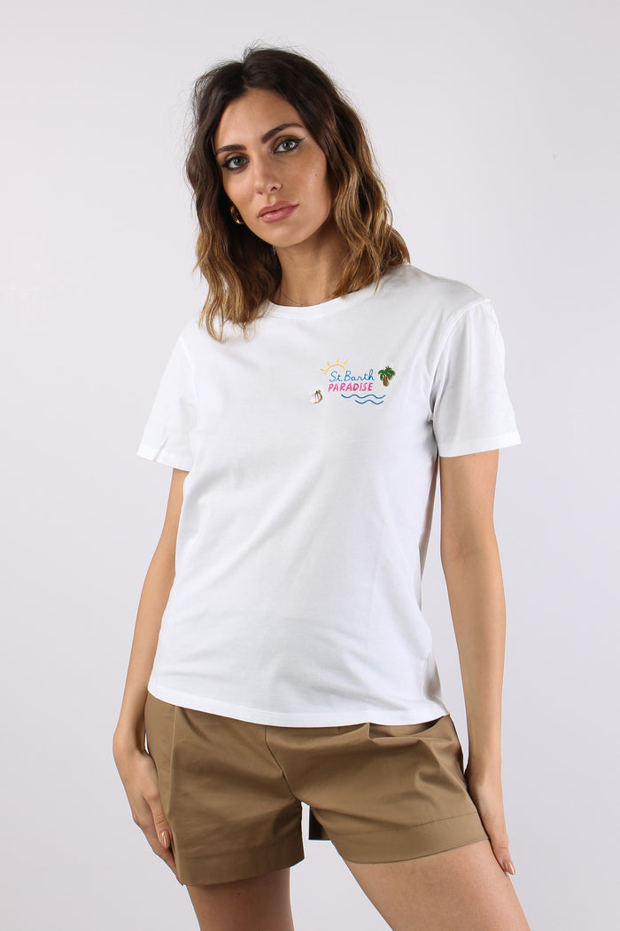 T-shirt Scritta Ricamo Paradise-2