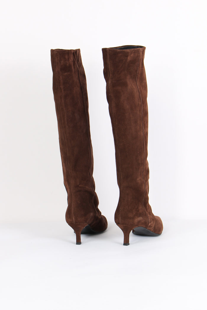 Stivale Camoscio Tacchetto Moro-3