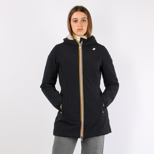 Giubbotto Lungo Reversibile Black/beige-2