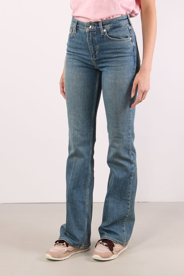Jeans Basico Zampa Denim Blu-2