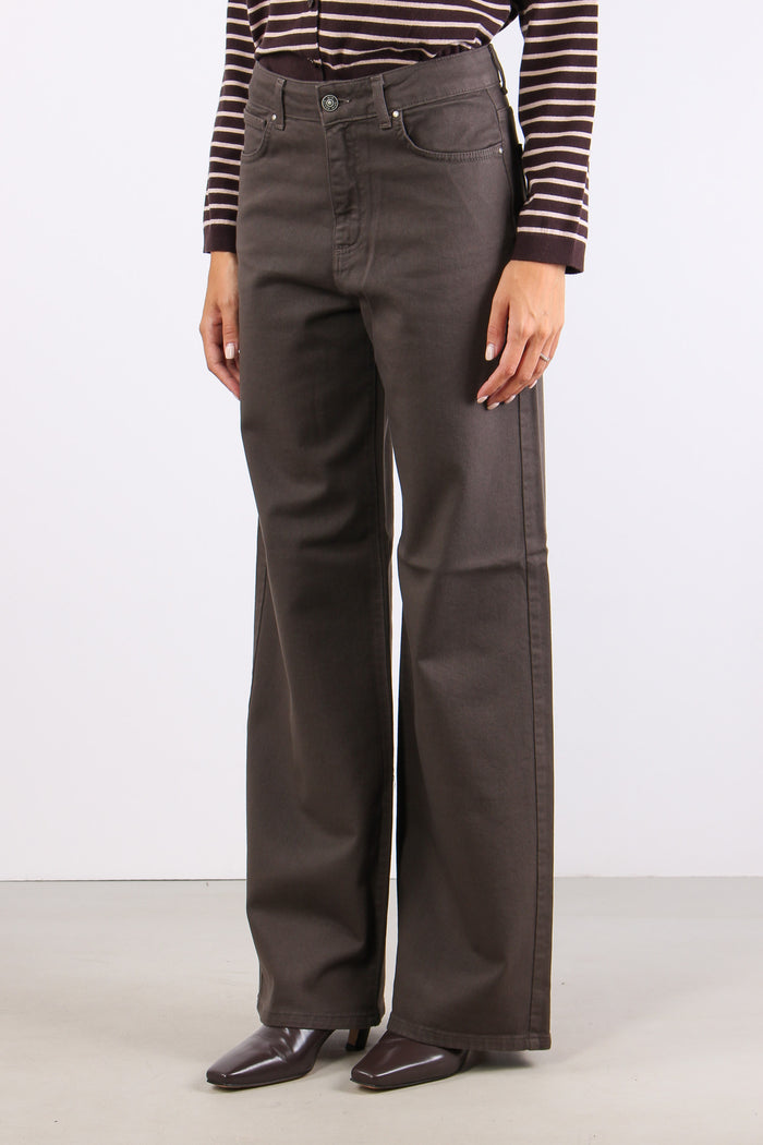 Selene Denim Palazzo Brown-3