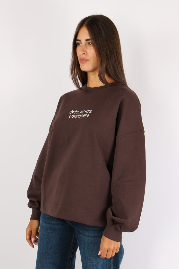 Felpa Cotone Dolcemente Compli Moro-6