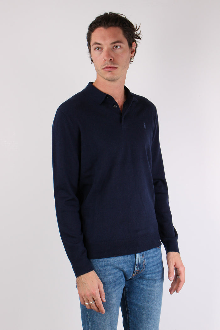 Polo Lana Merinos Hunter Navy-7