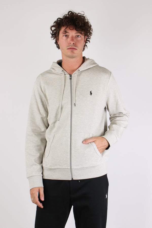 Felpa Zip Cappuccio Sport Heather