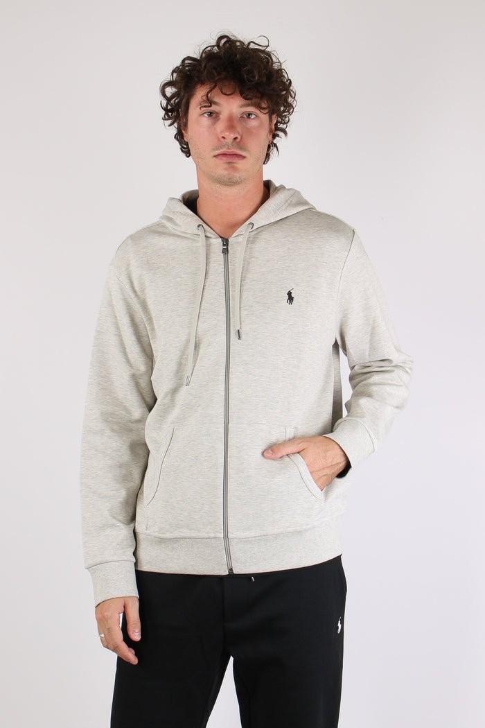Felpa Zip Cappuccio Sport Heather