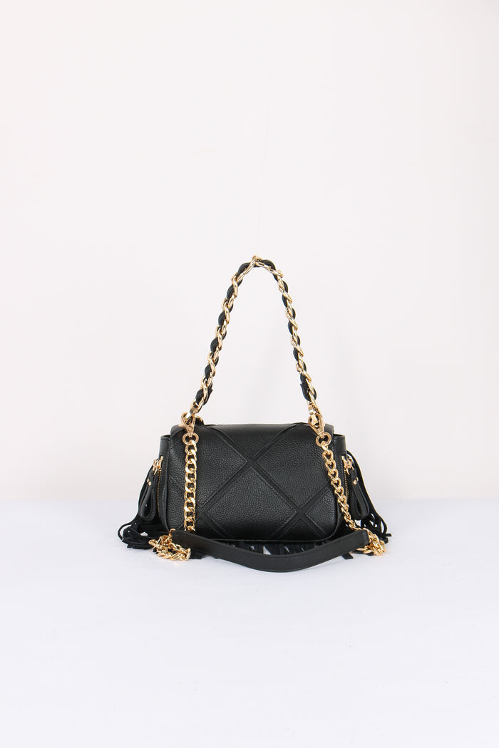 Tracolla Mini Frange Black-3
