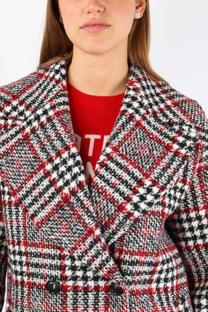 Peacot Corto Check Rosso/nero-8