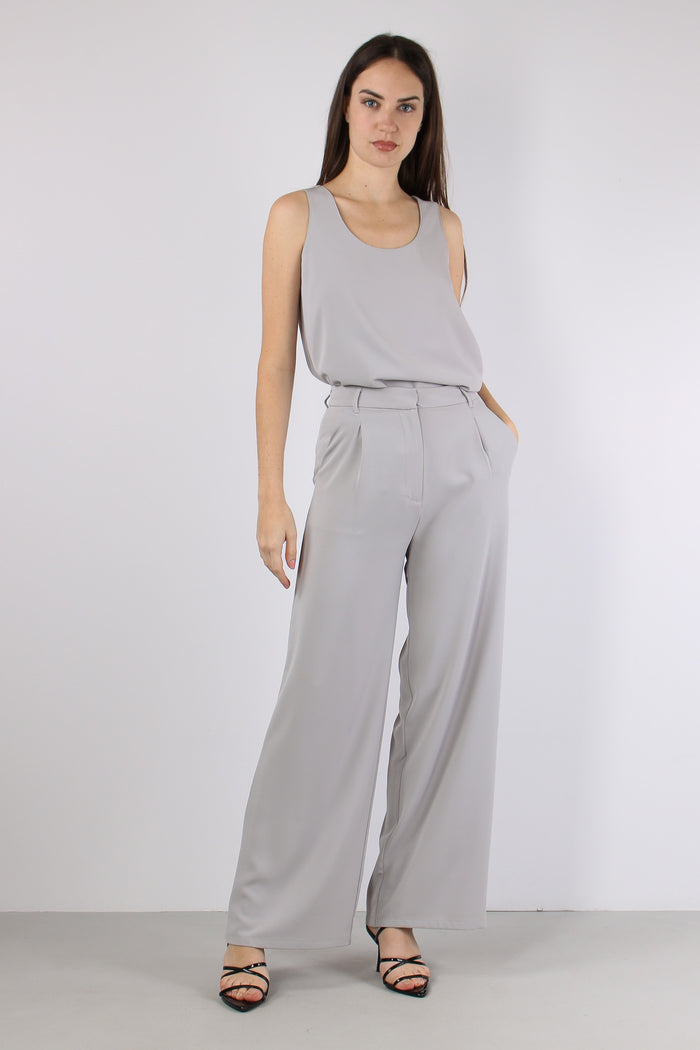 Pantalone Viscosa Tasche Grigio