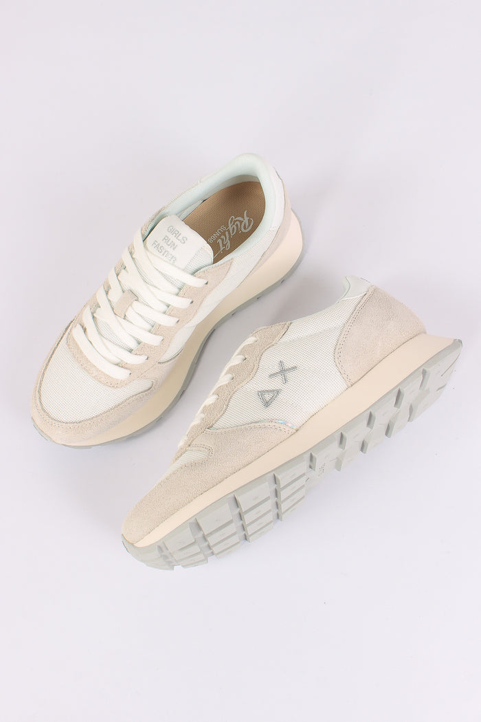 Sneakers Ally Glitter Textile Bianco-3