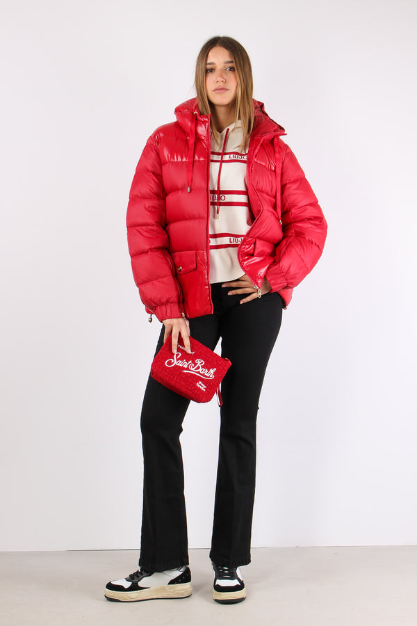 Piumino Over Piuma D Oca Ciliegia