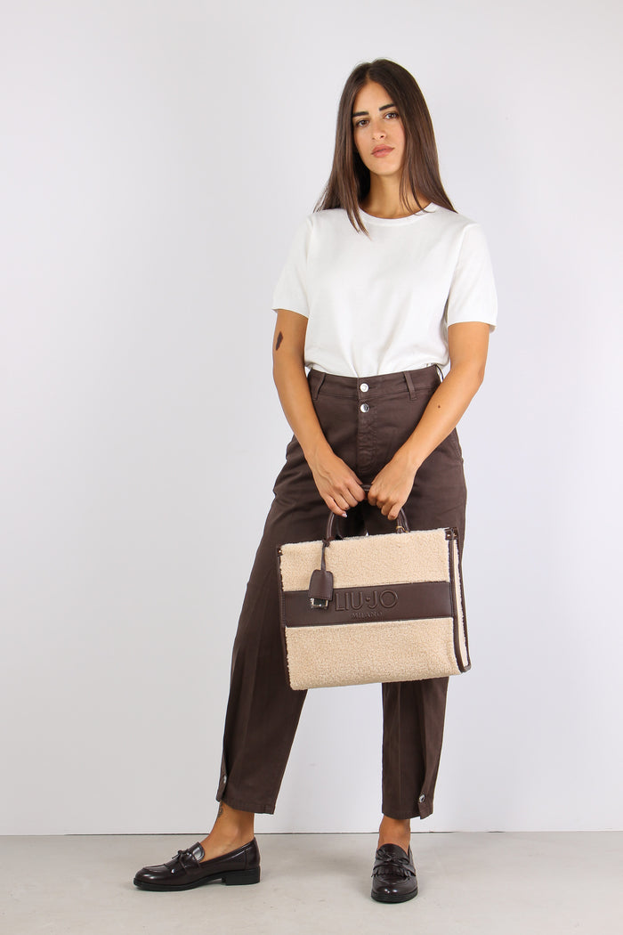 Pantalone Baloon Cotone Cioccolato-5