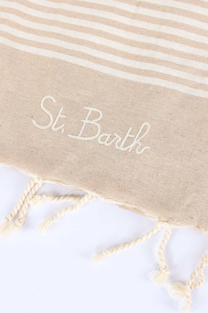Foutas Righe Beige/bianco-5