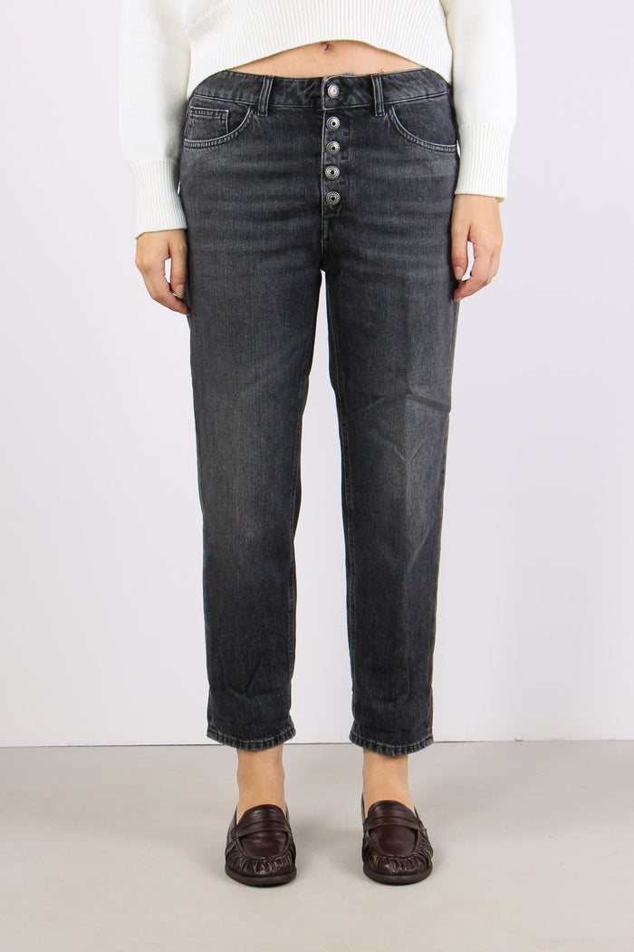 Koons Denim Bottone Gioiello Black-3